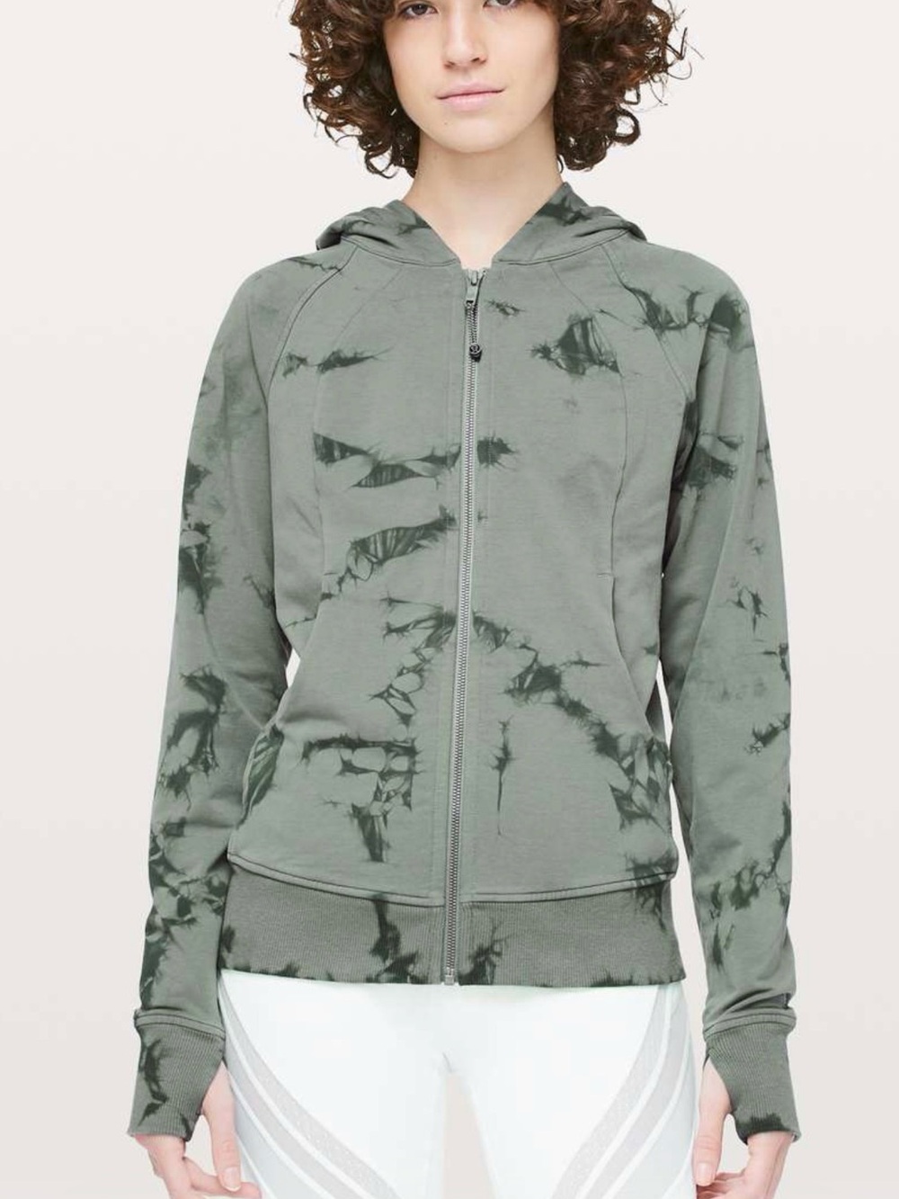 Lululemon Scuba Hoodie Light Cotton Fleece Shibori Misty Meadow Deep Ivy